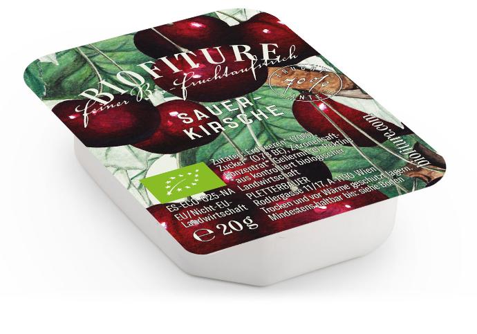 Bio Fruchtaustrich und Marmelade Sauerkirsche