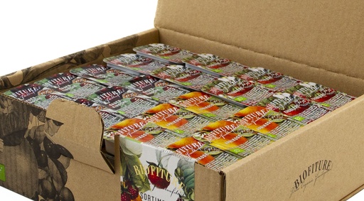 [8101] Organic Fruit Spread Assortment: Strawberry, Apricot, Sour Cherry 100x20g